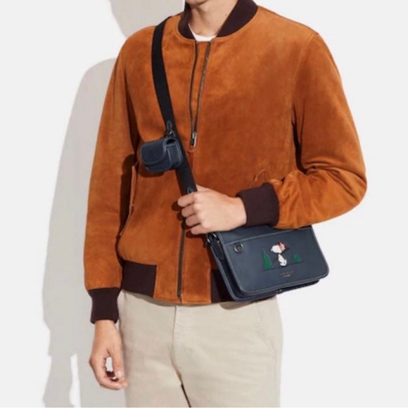 NWT Coach CE710 X Peanuts Heritage Convertible Leather Crossbody Snoopy Motif - Picture 3 of 6